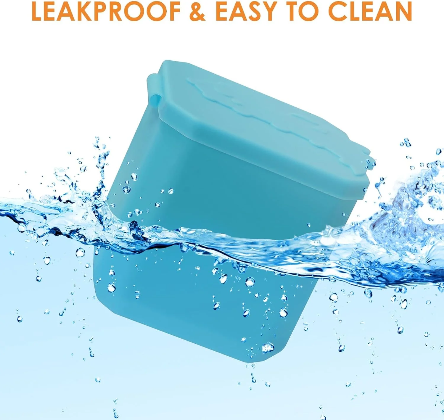 ظروف اسنک سیلیکونی کوچک NALACAL، بسته 2 عددی، با درب، ظروف سس سالاد ضد نشت، لوازم جانبی جعبه ناهار برای پیک نیک و مسافرت (سبز، آبی)