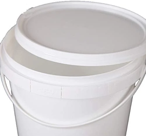 ست ۴ عددی سطل پلاستیکی سفید Artc با درب، مناسب برای ماست و مصارف گوناگون