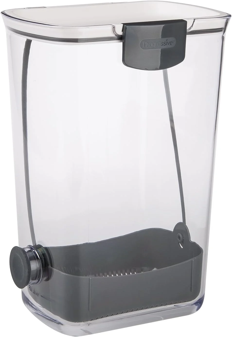 نگهدارنده سبزیجات پروگریسیو اینترنشنال مدل PKS-930، پلاستیکی بدون BPA، دارای درپوش تخلیه سیلیکونی قابل جابجایی، 1 عدد، سفید