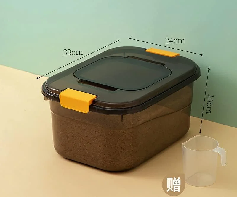 ست ظروف نگهداری مواد غذایی پرمیفی 2 عددی (7.5 کیلوگرم و 12.5 کیلوگرم) - ظرف نگهداری برنج مشکی شفاف با درب، جعبه نگهداری غلات بزرگ پلاستیکی بدون BPA، ظرف آرد چند منظوره آشپزخانه
