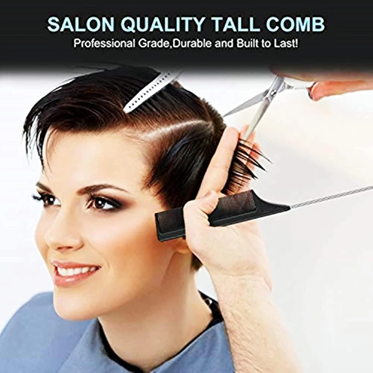 شانه تقسیم مو Virtue morals، 32 عدد شانه دم موشی بنفش فیبر کربنی، شانه دم باریک استیل ضد زنگ، شانه آرایشگری مقاوم در برابر حرارت و ضد الکتریسیته ساکن برای بافت مو، کوتاه کردن مو و ابزارهای حالت دهی