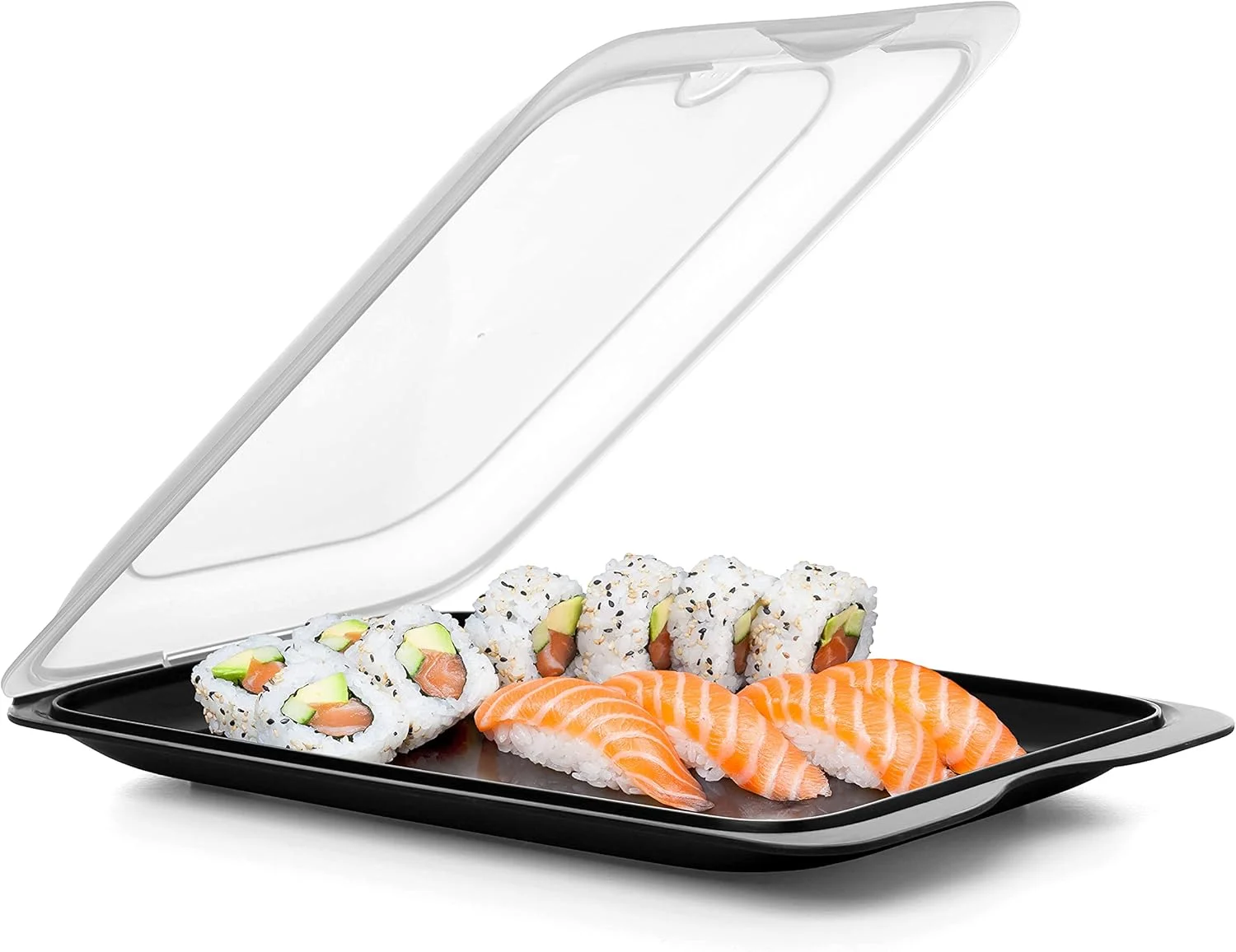 ست ۳ تکه ظرف نگهداری گوشت و کالباس تاتای، بدون BPA، قابل استفاده مجدد، قابل چیدن روی هم، قابل شستشو در ماشین ظرفشویی و استفاده در مایکروویو، ابعاد ۱۷ سانتی متر × ۳.۲ سانتی متر × ۲۵.۲ سانتی متر