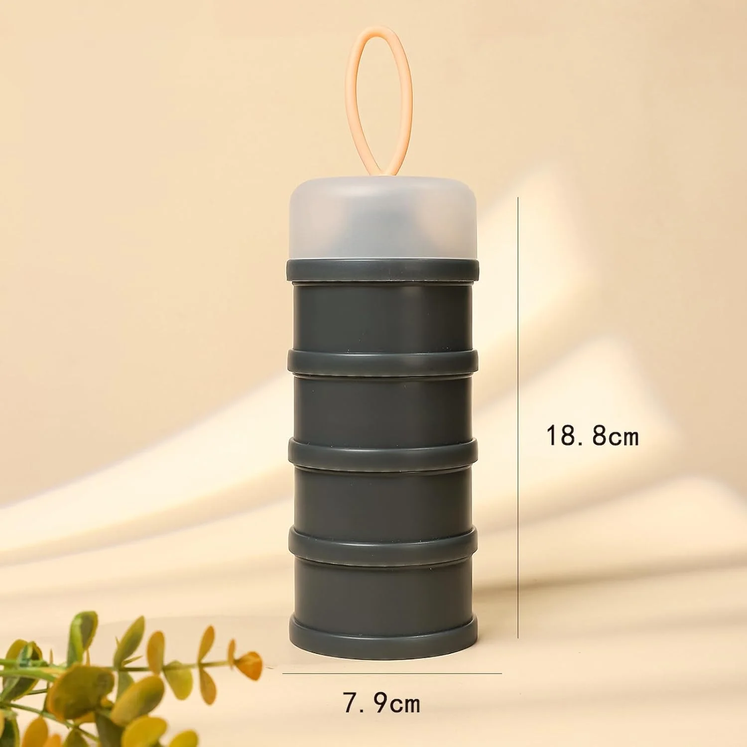 ظرف پودر پروتئین قابل حمل جاکلیدی با قیف و پایه، مناسب برای سفر و ورزش - 2 عددی