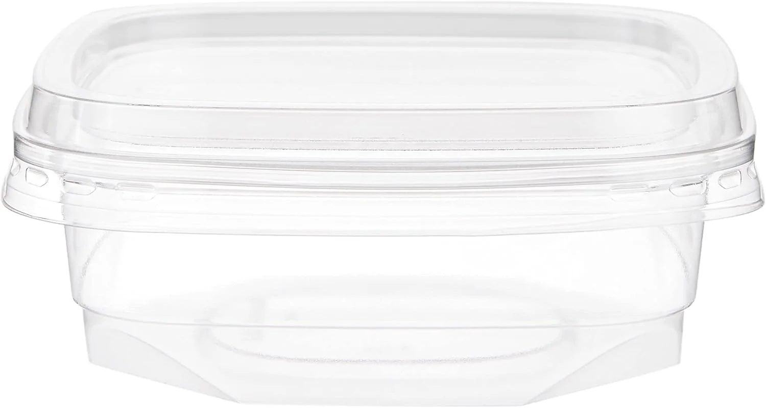 ظرف نگهداری مواد غذایی شفاف یکبار مصرف Hotpack، ظرف مربعی شکل با درب، 8 اونس، 10 عدد ظرف نگهداری مواد غذایی شفاف یکبار مصرف Hotpack، ظرف مربعی شکل با درب، 8 اونس، 10 عدد