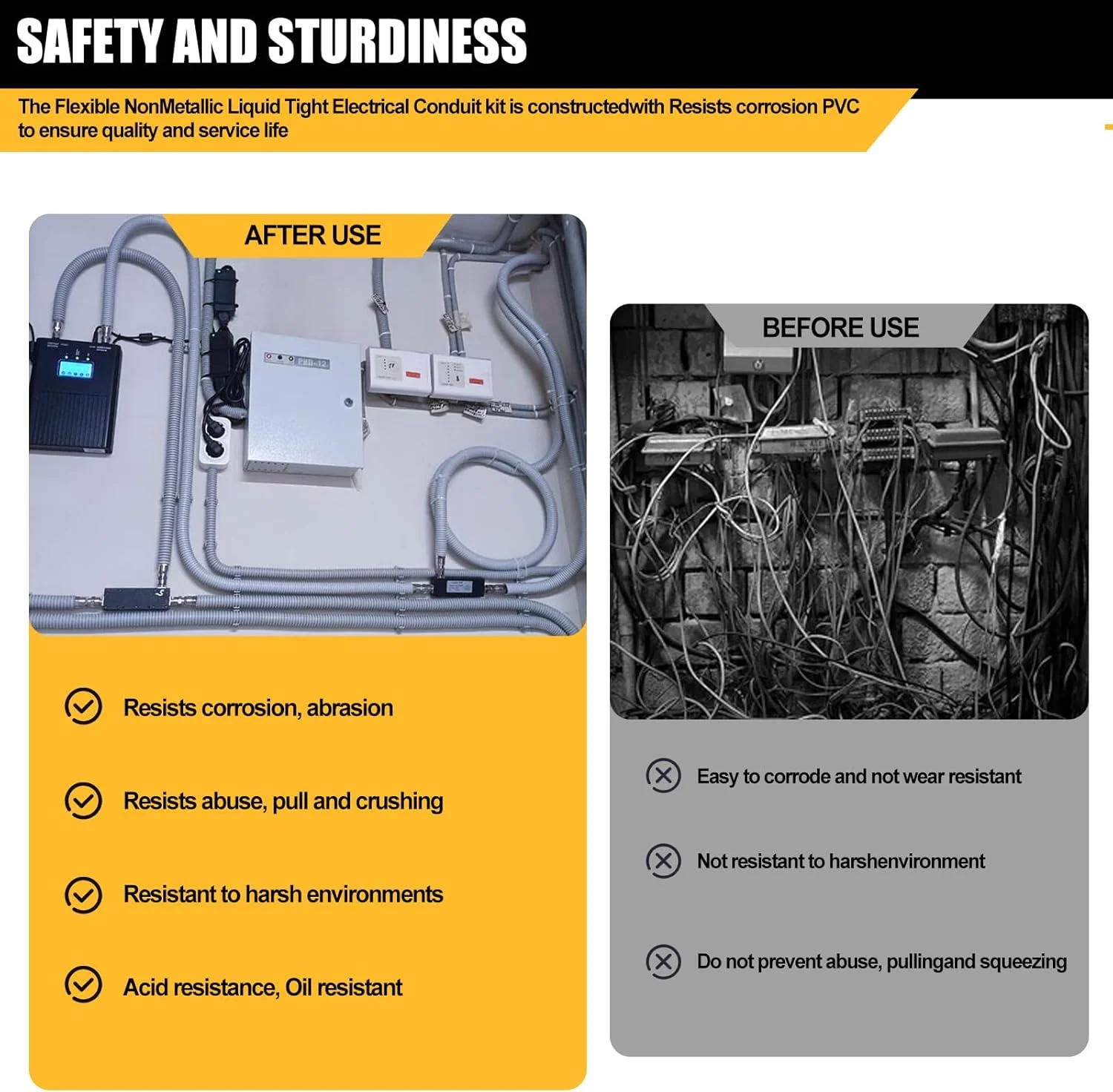 کیت لوله خرطومی مایعبند Wocloer سایز 3/4 اینچ طول 150 فوت، لوله خرطومی برق غیر فلزی انعطاف پذیر، به همراه 10 اتصال مستقیم و 10 اتصال زاویه دار و بست لوله کیت لوله خرطومی مایعبند Wocloer سایز 3/4 اینچ طول 150 فوت، لوله خرطومی برق غیر فلزی انعطاف پذیر، به همراه 10 اتصال مستقیم و 10 اتصال زاویه دار و بست لوله
