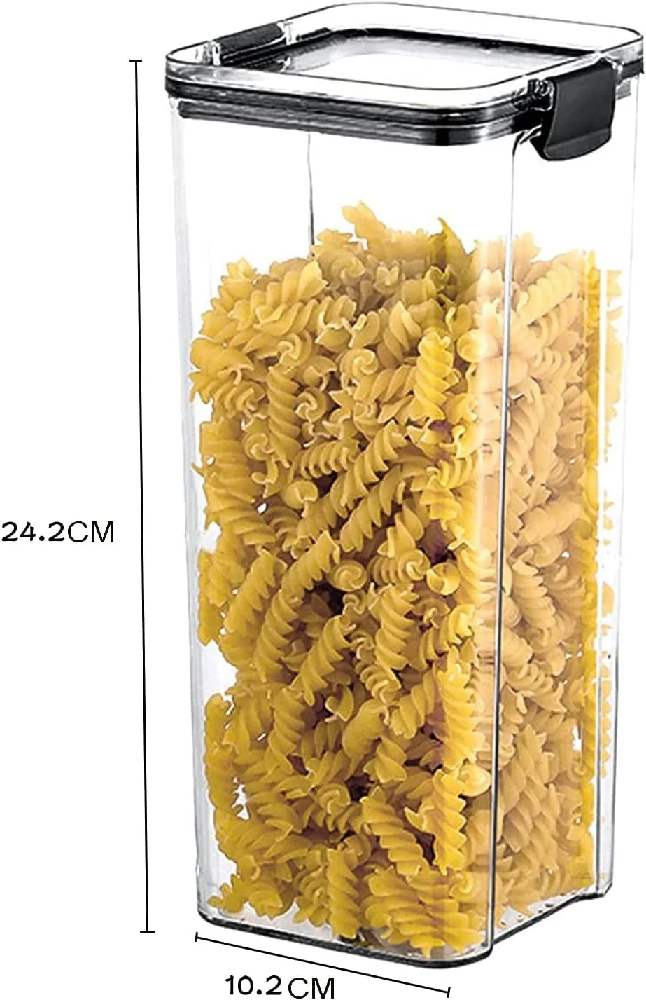 ظروف نگهداری مواد غذایی درب دار AUTOYSUR، ظروف سازماندهی آشپزخانه و انبار برای نگهداری مواد غذایی فله با درب های قفل آسان برای غلات، برنج، آرد و حبوبات - بدون BPA (2 عدد 1800 میلی لیتر)