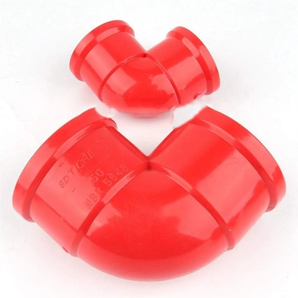 PEHUB garden accessories 10pcs Thickened Red PVC Elbow Joint Aquarium Tank UPVC Connector Garden Irrigation Water Pipe Connectors Socket Tube Joints 20mm/25mm/32mm/40mm/50mm For garden (Color : Inner