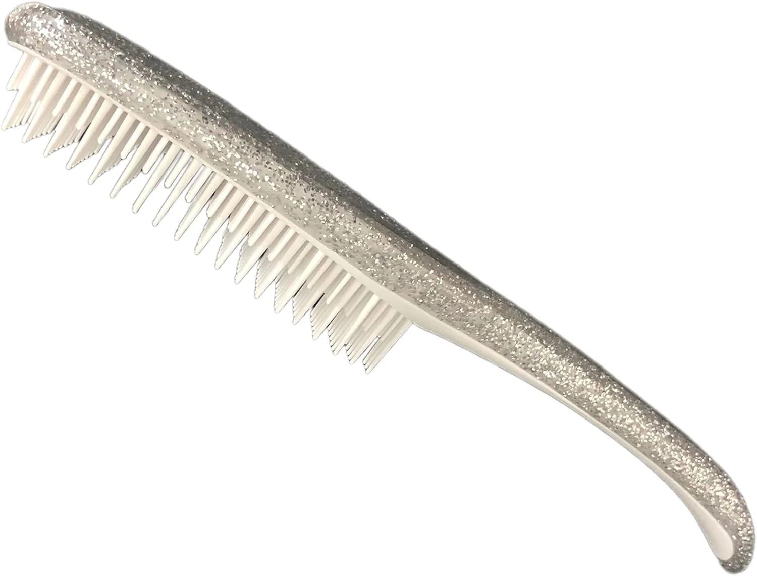 BananaHome The Wet Detangler, Detangling Hair Brush, ​Massage Curl Comb for Natural Curly Wet Dry Thick Straight Long Hair (Silver white)