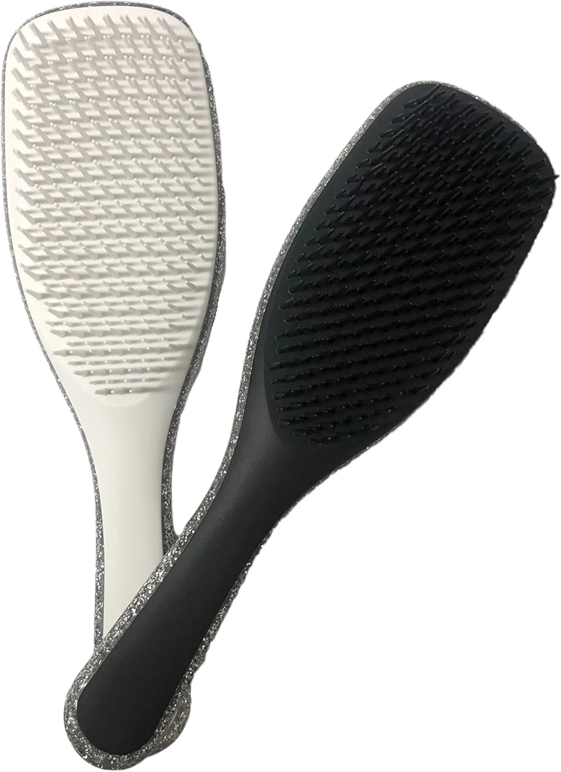 BananaHome The Wet Detangler, Detangling Hair Brush, ​Massage Curl Comb for Natural Curly Wet Dry Thick Straight Long Hair (Silver white)