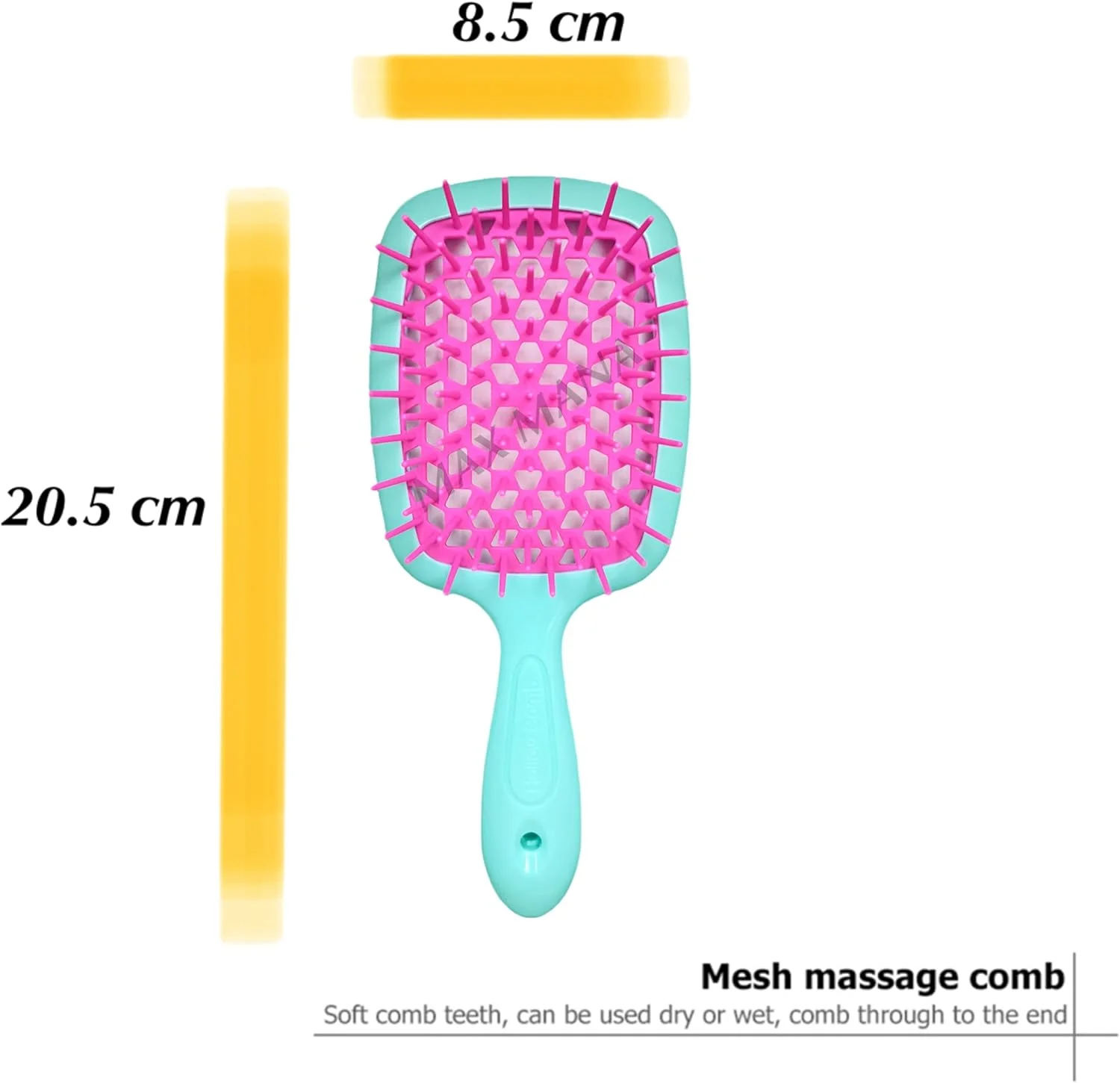 برس باز کننده گره مو BananaHome، شانه ماساژ فر برای موهای فر طبیعی خیس خشک ضخیم صاف بلند (سبز قرمز)