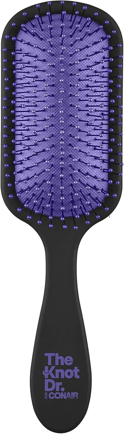 برس باز کننده گره مو کان ایر مدل The Knot Doctor Pro با محفظه بنفش، مناسب موهای خیس یا خشک، 1 عدد
