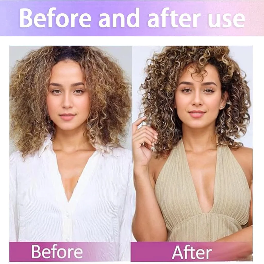 برس حالت دهنده مو فر BananaHome، برس حالت دهنده مو فرفری برای باز کردن گره، شانه کردن، حالت دادن و مشخص کردن فرها برای زنان و مردان، کشش کمتر، کاهش کشیدگی و جدا کردن فرها (بنفش)