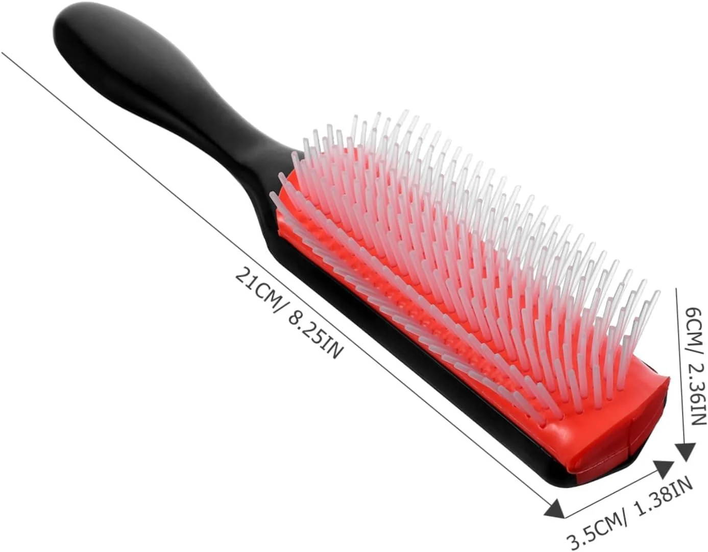برس مو دفسدار برای موهای فر طبیعی مشکی، شانه ردیفی 1 عددی برای شانه زدن موی مردانه آرایشگاهی، برس مو 9 ردیفه