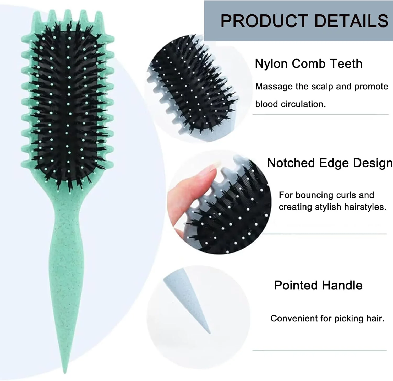 برس حالت دهنده موی فر، برس موی فر ممتاز، حالت دهنده و مشخص کننده فر برای خانم ها، باز کننده گره موی خیس و خشک، برس باز کننده گره و حالت دهنده برای انواع مو (آبی) برس حالت دهنده موی فر، برس موی فر ممتاز، حالت دهنده و مشخص کننده فر برای خانم ها، باز کننده گره موی خیس و خشک، برس باز کننده گره و حالت دهنده برای انواع مو (آبی)