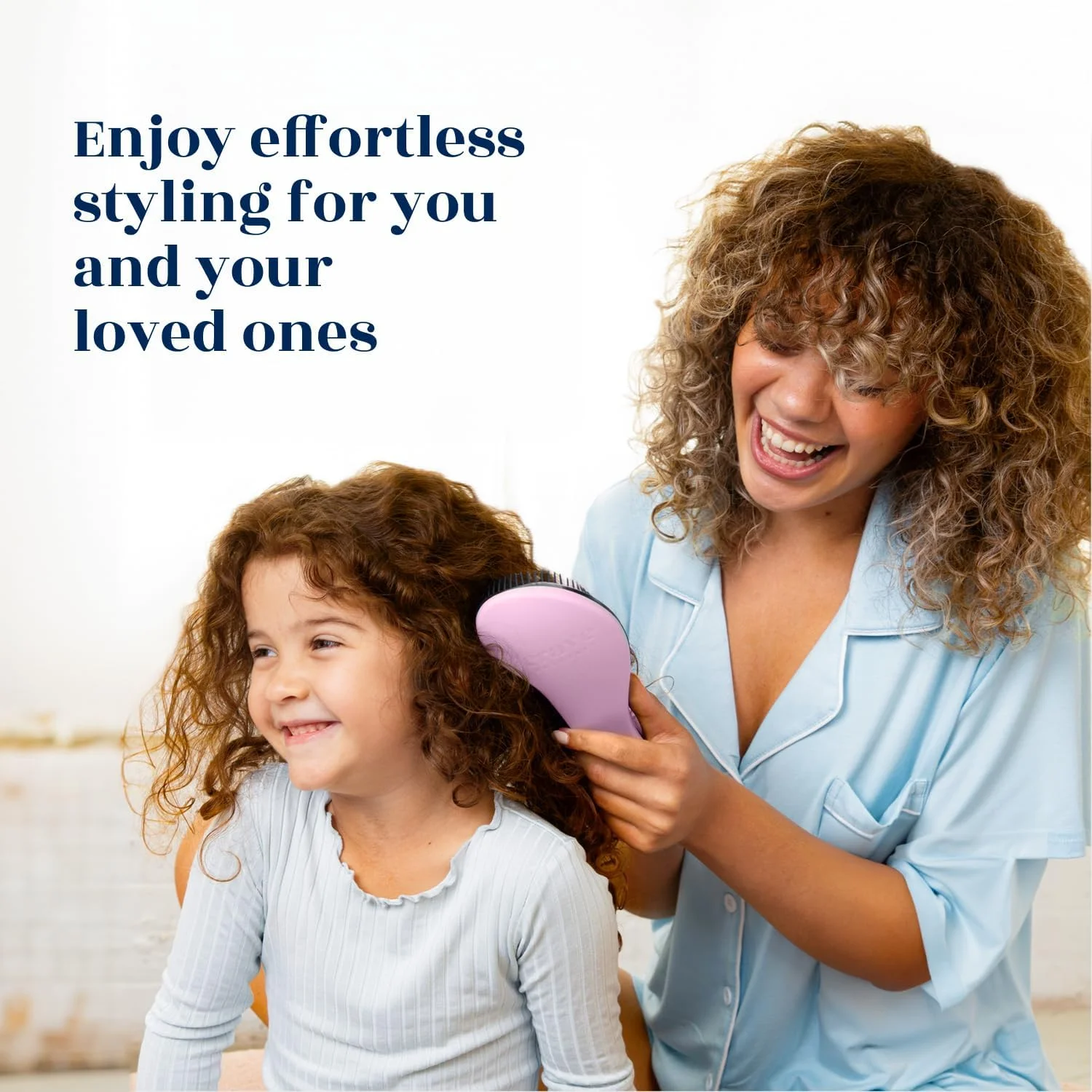 برس باز کننده گره مو Crave Naturals BIGGIE Glide Thru - برس و شانه باز کننده گره مو برای موهای فر، طبیعی، صاف، خیس یا خشک (صورتی)