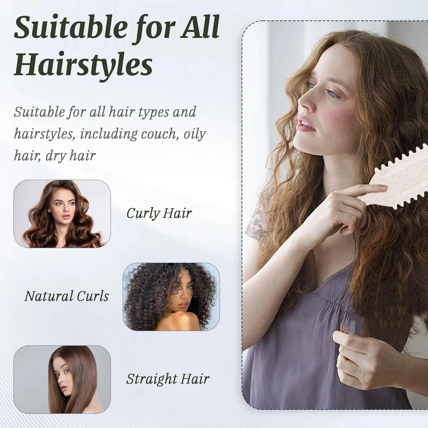 برس فر کننده مو دفسدار، برس موی آنتی استاتیک، برای شانه کردن و حالت دادن به موی مردانه و زنانه (صورتی)