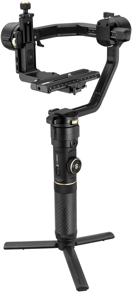 لرزشگیر گیمبال دستی 3 محوره ژیون کرین 2S برای دوربین های DSLR و بدون آینه، نسخه ارتقا یافته کرین 2 با سیستم FlexMount جدید، کنترل فوکوس ارتقا یافته، سیستم FlexMount، فیلمبرداری عمودی، مشکی