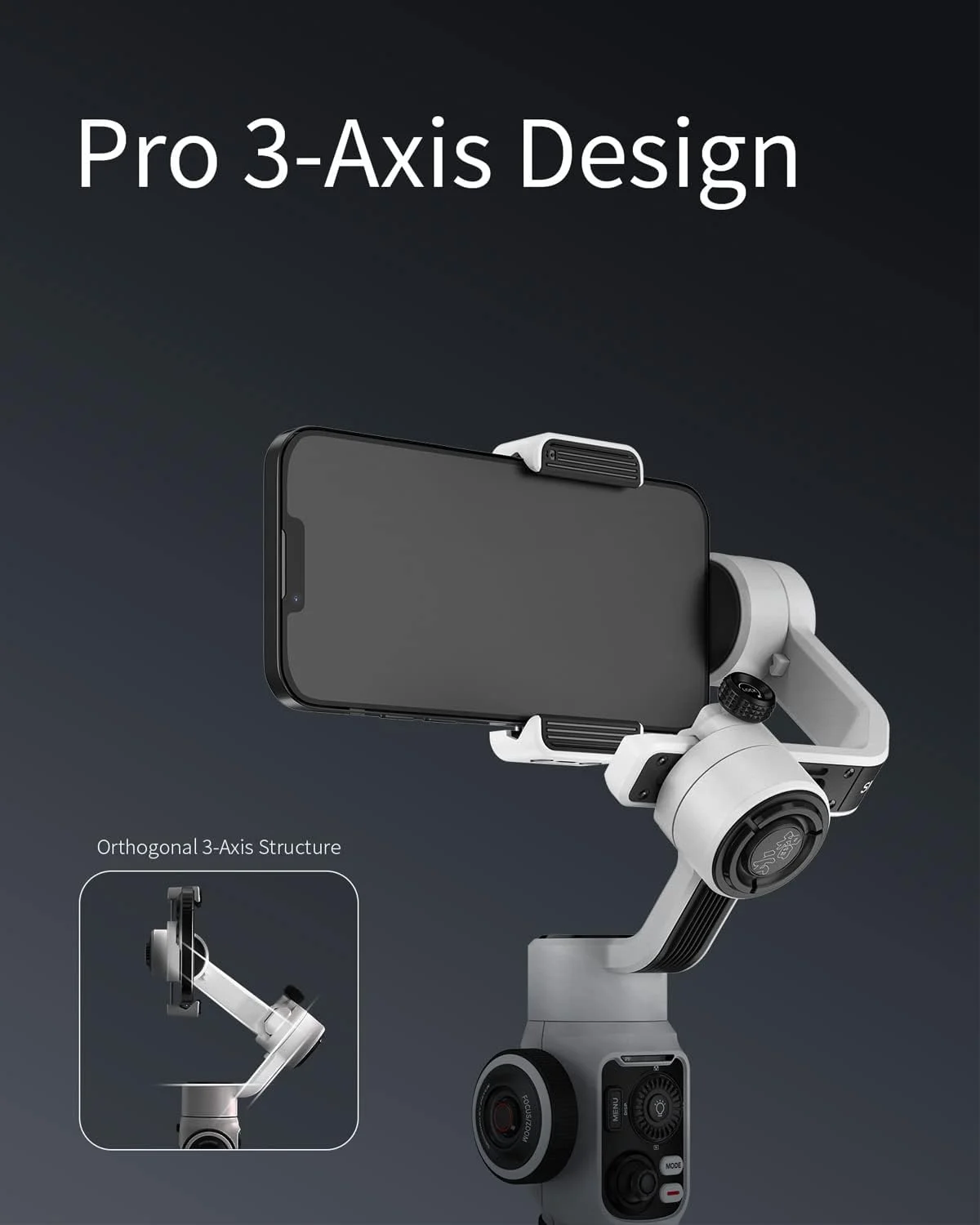 ZHIYUN Smooth 5S با نور داخلی - گیمبال 3 محوره با تثبیت کننده گیمبال Smart Follow برای آیفون 14/13/12/11 Pro Max X و تلفن اندرویدی - سفید ZHIYUN Smooth 5S با نور داخلی - گیمبال 3 محوره با تثبیت کننده گیمبال Smart Follow برای آیفون 14/13/12/11 Pro Max X و تلفن اندرویدی - سفید