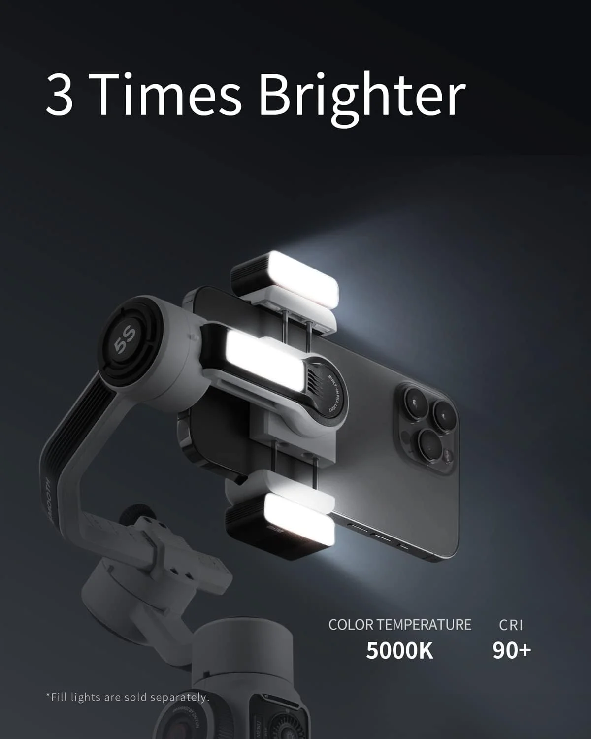 ZHIYUN Smooth 5S با نور داخلی - گیمبال 3 محوره با تثبیت کننده گیمبال Smart Follow برای آیفون 14/13/12/11 Pro Max X و تلفن اندرویدی - سفید ZHIYUN Smooth 5S با نور داخلی - گیمبال 3 محوره با تثبیت کننده گیمبال Smart Follow برای آیفون 14/13/12/11 Pro Max X و تلفن اندرویدی - سفید