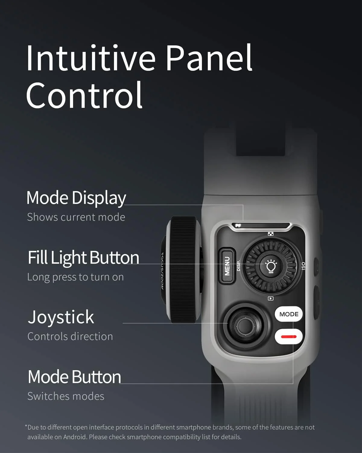 ZHIYUN Smooth 5S با نور داخلی - گیمبال 3 محوره با تثبیت کننده گیمبال Smart Follow برای آیفون 14/13/12/11 Pro Max X و تلفن اندرویدی - سفید ZHIYUN Smooth 5S با نور داخلی - گیمبال 3 محوره با تثبیت کننده گیمبال Smart Follow برای آیفون 14/13/12/11 Pro Max X و تلفن اندرویدی - سفید