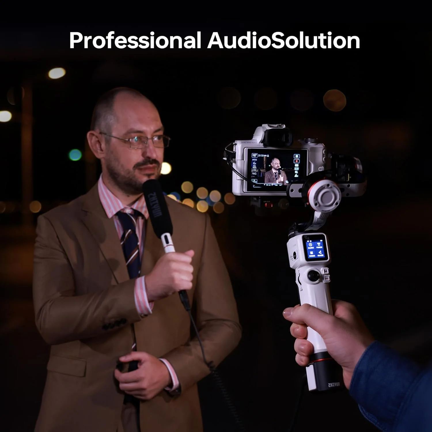 لرزشگیر گیمبال 3 محوره ZHIYUN Crane M3 Pro [اورجینال]، تثبیت کننده دوربین، با نور پرکننده، میکروفون، سه پایه، کیف نگهداری برای دوربین های اکشن، دوربین تک لنزی میکرو