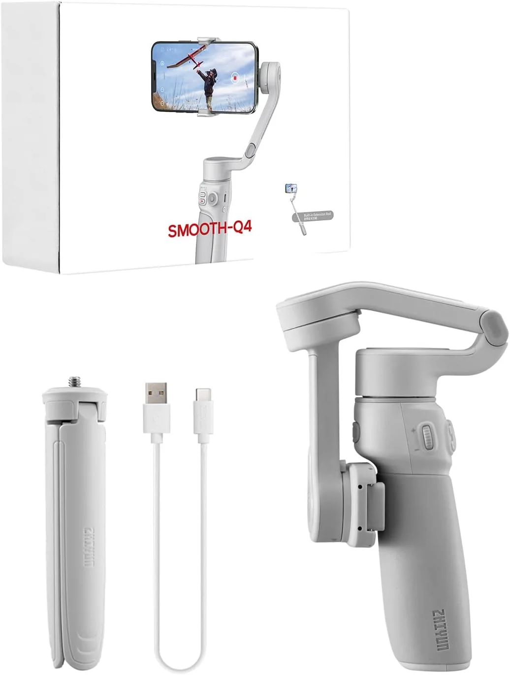 ZHIYUN zhi yun Smooth Q4 نورپردازی دیدگاه شما، بسته استاندارد، سفید ZHIYUN zhi yun Smooth Q4 نورپردازی دیدگاه شما، بسته استاندارد، سفید