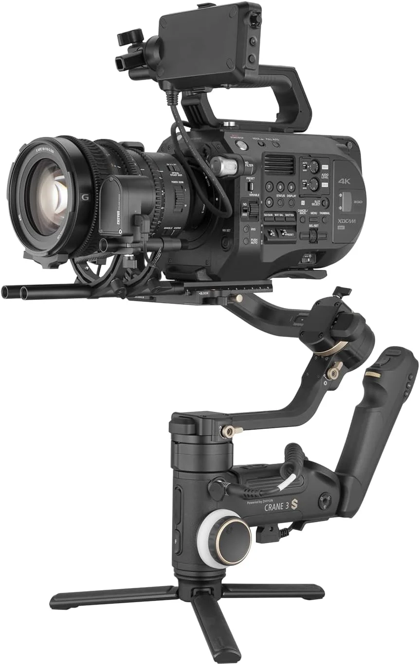 کیت حرفه ای ژیون کرین 3S [اورجینال] لرزشگیر گیمبال 3 محوره دستی برای دوربین های DSLR سینمایی و فیلمبرداری (پکیج PRO)