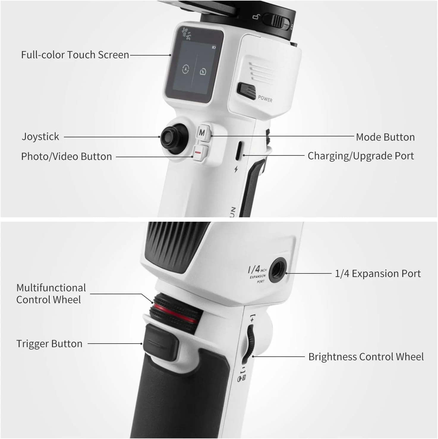 لرزشگیر گیمبال دستی 3 محوره ژیون کرین M3 نسخه کمبو برای دوربین های بدون آینه، سازگار با Sony A6600, A6100, A6000, RX100 M7, GX85، برای Gopro Hero10/9/8 5/6/7، iPhone 13 12 XS-Pro Max لرزشگیر گیمبال دستی 3 محوره ژیون کرین M3 نسخه کمبو برای دوربین های بدون آینه، سازگار با Sony A6600, A6100, A6000, RX100 M7, GX85، برای Gopro Hero10/9/8 5/6/7، iPhone 13 12 XS-Pro Max