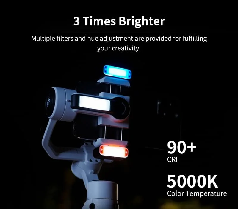 لرزشگیر گیمبال دستی ZHIYUN Smooth 5S Combo با چراغ های مغناطیسی دو طرفه برای گوشی های هوشمند آیفون و اندروید - لرزشگیر قابل حمل برای ولاگ، یوتیوب، تیک تاک، و ویدیو زنده لرزشگیر گیمبال دستی ZHIYUN Smooth 5S Combo با چراغ های مغناطیسی دو طرفه برای گوشی های هوشمند آیفون و اندروید - لرزشگیر قابل حمل برای ولاگ، یوتیوب، تیک تاک، و ویدیو زنده