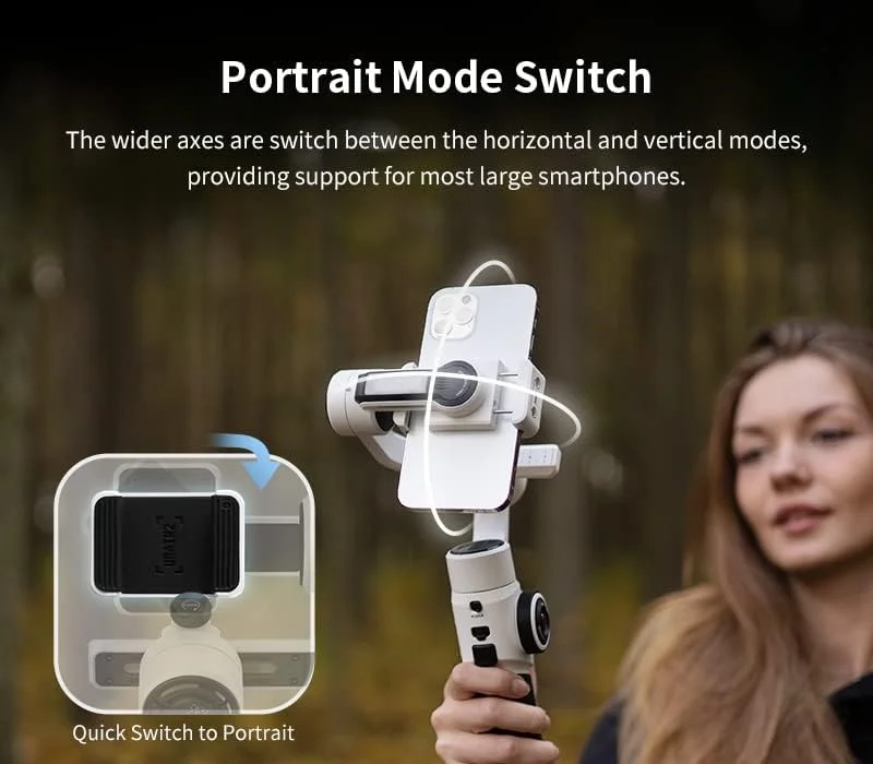 لرزشگیر گیمبال دستی ZHIYUN Smooth 5S Combo با چراغ های مغناطیسی دو طرفه برای گوشی های هوشمند آیفون و اندروید - لرزشگیر قابل حمل برای ولاگ، یوتیوب، تیک تاک، و ویدیو زنده لرزشگیر گیمبال دستی ZHIYUN Smooth 5S Combo با چراغ های مغناطیسی دو طرفه برای گوشی های هوشمند آیفون و اندروید - لرزشگیر قابل حمل برای ولاگ، یوتیوب، تیک تاک، و ویدیو زنده