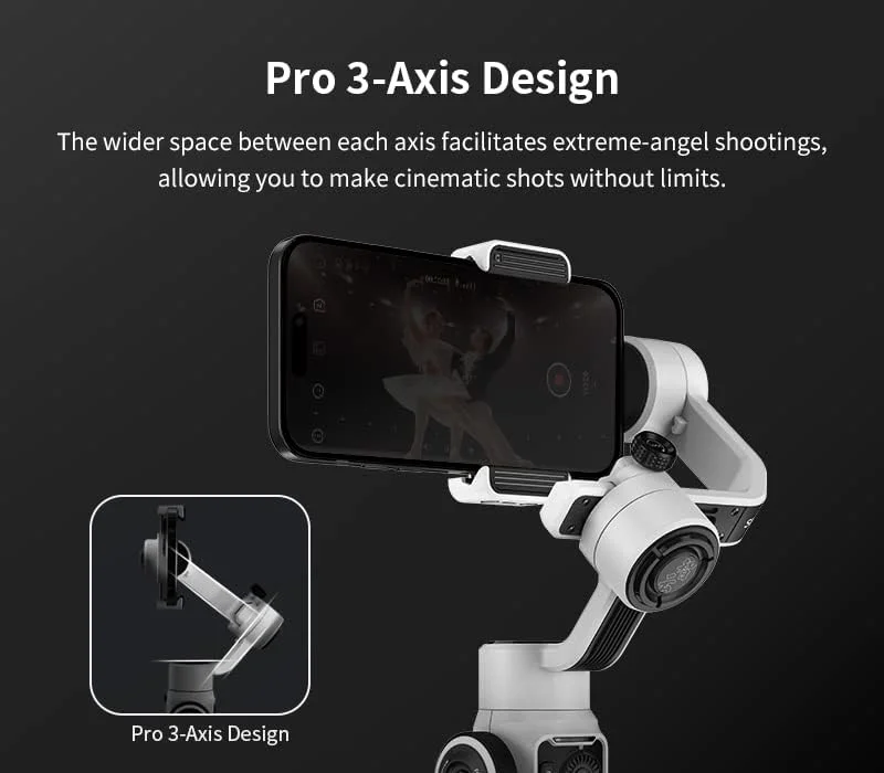 لرزشگیر گیمبال دستی ZHIYUN Smooth 5S Combo با چراغ های مغناطیسی دو طرفه برای گوشی های هوشمند آیفون و اندروید - لرزشگیر قابل حمل برای ولاگ، یوتیوب، تیک تاک، و ویدیو زنده لرزشگیر گیمبال دستی ZHIYUN Smooth 5S Combo با چراغ های مغناطیسی دو طرفه برای گوشی های هوشمند آیفون و اندروید - لرزشگیر قابل حمل برای ولاگ، یوتیوب، تیک تاک، و ویدیو زنده