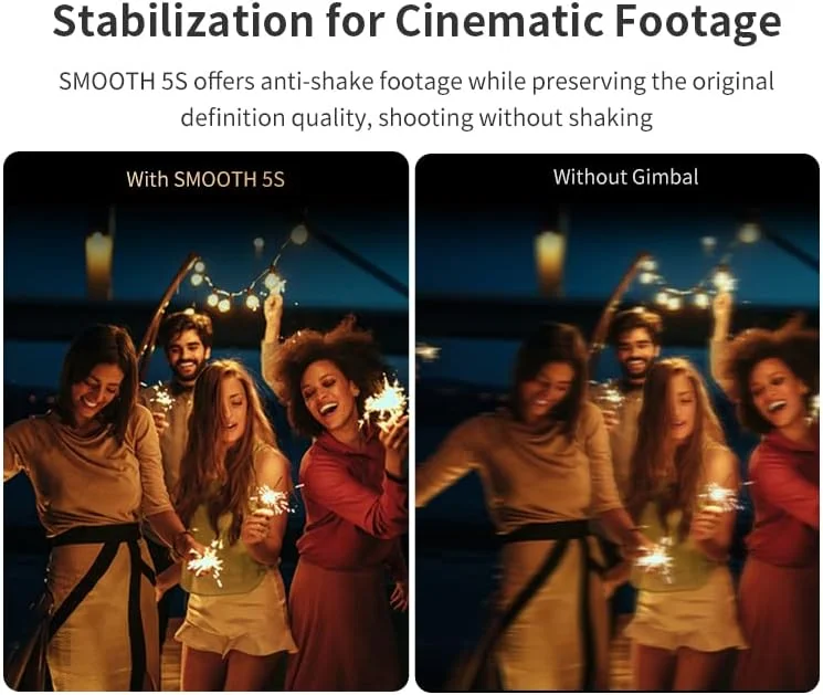 لرزشگیر گیمبال دستی ZHIYUN Smooth 5S Combo با چراغ های مغناطیسی دو طرفه برای گوشی های هوشمند آیفون و اندروید - لرزشگیر قابل حمل برای ولاگ، یوتیوب، تیک تاک، و ویدیو زنده لرزشگیر گیمبال دستی ZHIYUN Smooth 5S Combo با چراغ های مغناطیسی دو طرفه برای گوشی های هوشمند آیفون و اندروید - لرزشگیر قابل حمل برای ولاگ، یوتیوب، تیک تاک، و ویدیو زنده