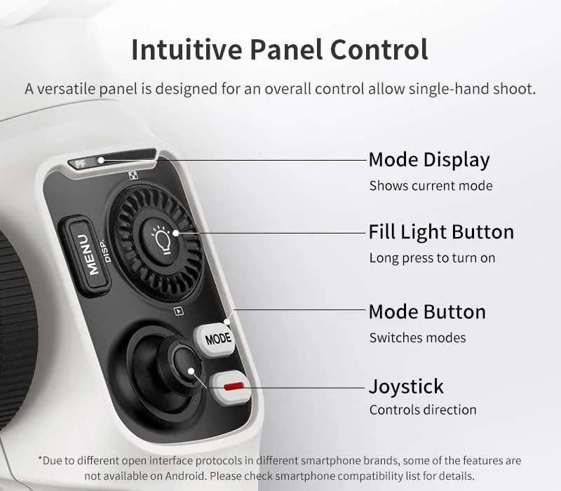 لرزشگیر گیمبال دستی ZHIYUN Smooth 5S Combo با چراغ های مغناطیسی دو طرفه برای گوشی های هوشمند آیفون و اندروید - لرزشگیر قابل حمل برای ولاگ، یوتیوب، تیک تاک، و ویدیو زنده لرزشگیر گیمبال دستی ZHIYUN Smooth 5S Combo با چراغ های مغناطیسی دو طرفه برای گوشی های هوشمند آیفون و اندروید - لرزشگیر قابل حمل برای ولاگ، یوتیوب، تیک تاک، و ویدیو زنده