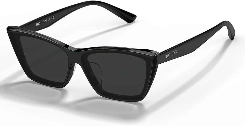 عینک آفتابی زنانه بولون مدل BL3127، فریم کائوچویی، طرح چشم گربه ای، عدسی نایلونی پلاریزه با محافظت UV400