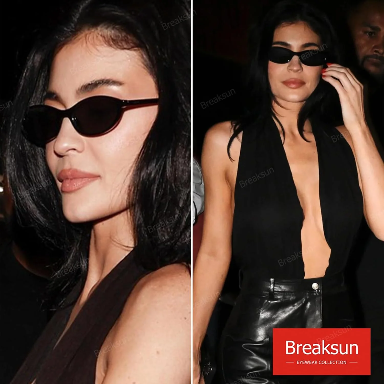 عینک آفتابی بیضی رترو Breaksun زنانه، عینک آفتابی باریک و گربه‌ای مد روز، سایه‌های وینتیج دهه 90