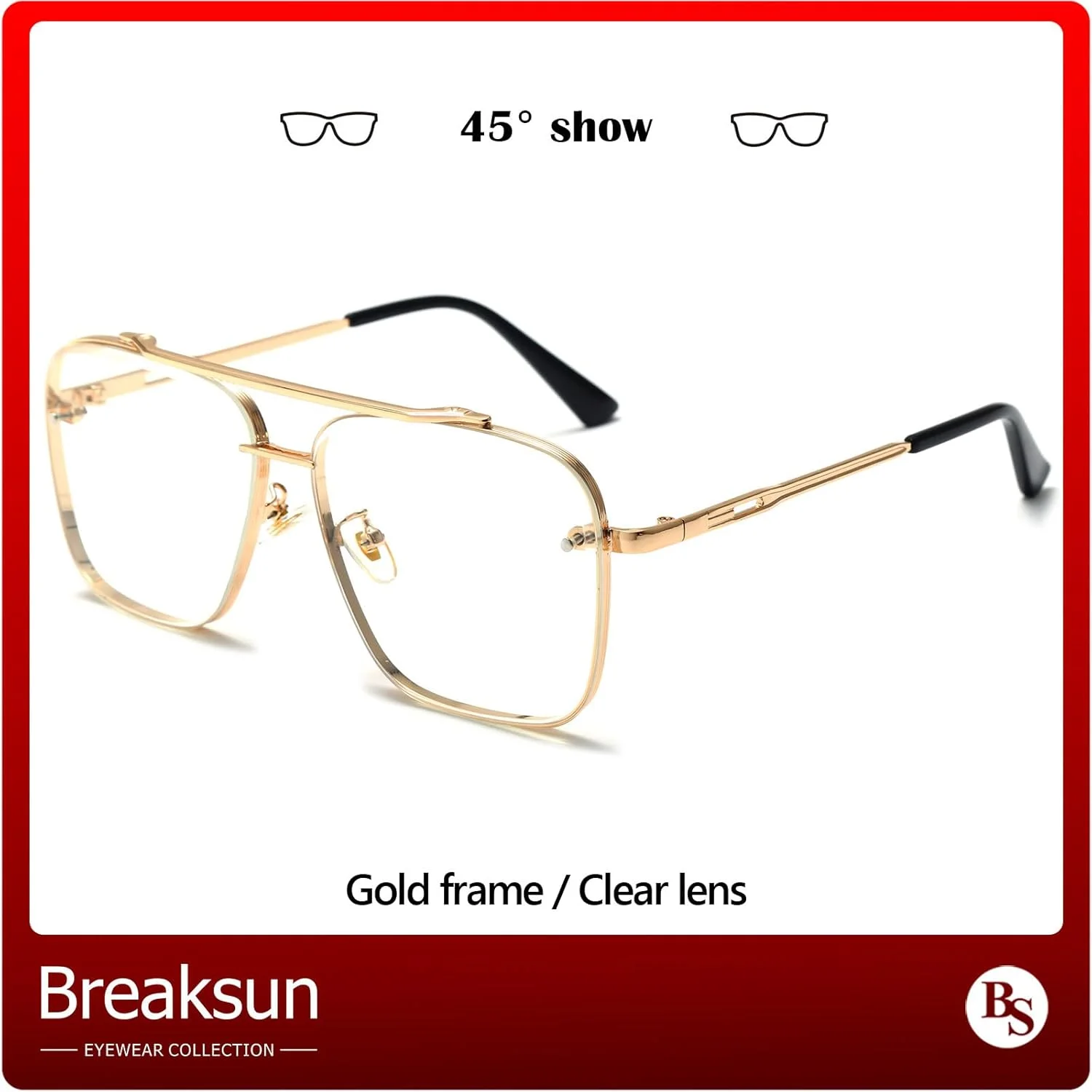 عینک آفتابی خلبانی مربعی Breaksun برای مردان و زنان، مد روز، لنزهای برش الماس وینتیج، سایه های گرادیان کلاسیک نظامی عینک آفتابی خلبانی مربعی Breaksun برای مردان و زنان، مد روز، لنزهای برش الماس وینتیج، سایه های گرادیان کلاسیک نظامی