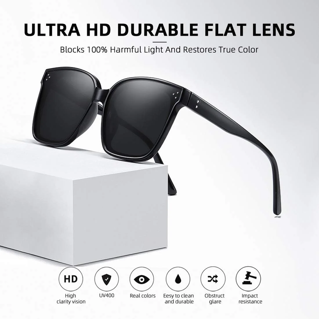 عینک آفتابی زنانه کلوسین، بزرگ، پلاریزه، با لنز نایلونی محافظ UV400، مناسب برای فضای باز، رانندگی و ماهیگیری