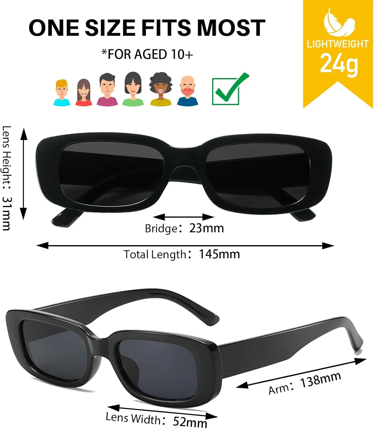 ست عینک آفتابی مهمانی Dwenarry، عینک آفتابی مستطیلی وینتیج، عینک های مد روز رترو، لباس فانتزی برای زنان، عینک های مهمانی پلاستیکی زیبا، 4 عدد