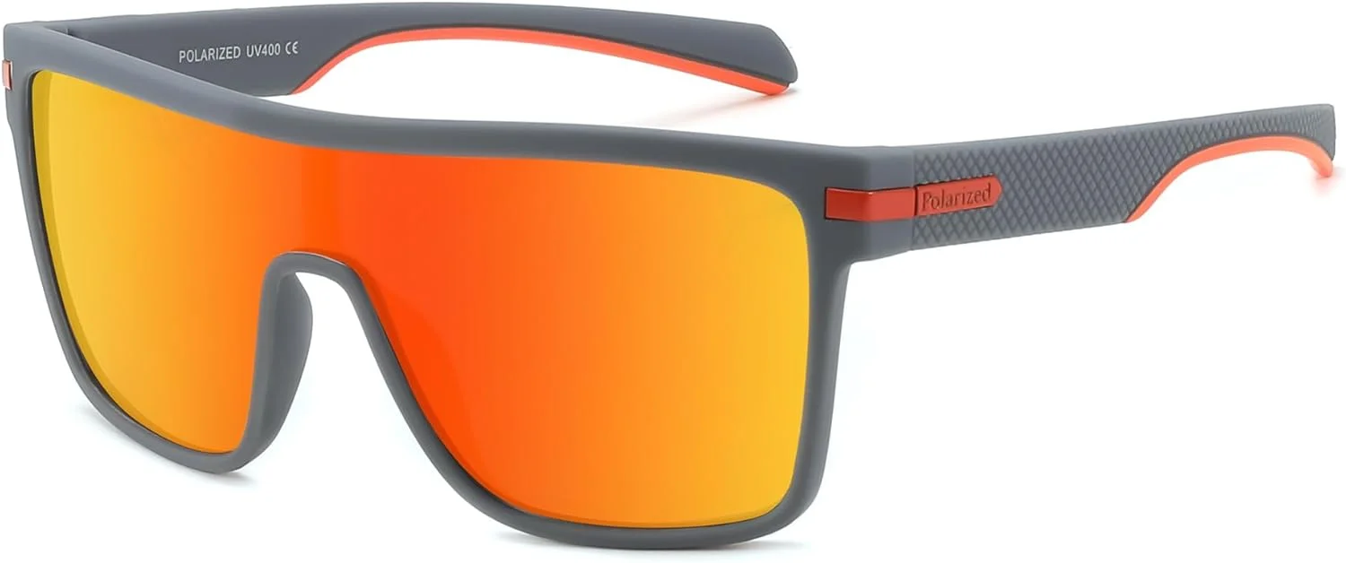 عینک آفتابی اسپرت پلاریزه FEISEDY مدل TR90 با طراحی فلت تاپ، مربعی بزرگ و ترندی، مناسب زنان و مردان، UV400 مدل B0104 عینک آفتابی اسپرت پلاریزه FEISEDY مدل TR90 با طراحی فلت تاپ، مربعی بزرگ و ترندی، مناسب زنان و مردان، UV400 مدل B0104