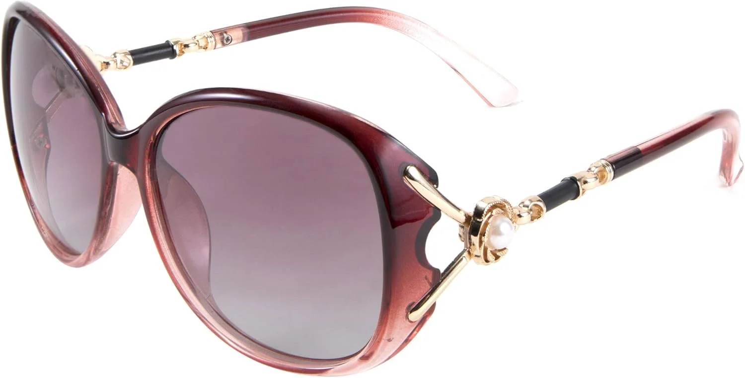 عینک آفتابی پلاریزه کلاسیک زنانه FEISEDY، سایه‌های بزرگ و قدیمی برای صورت‌های کوچک مدل B2729