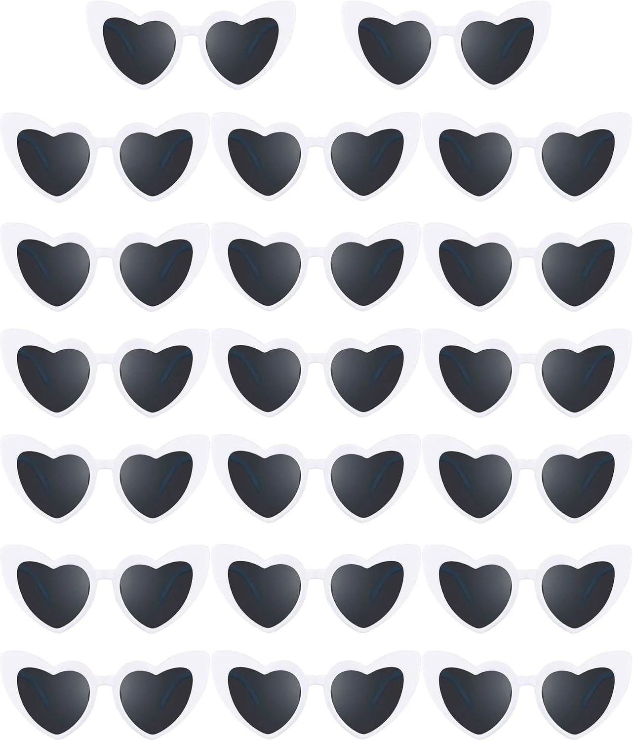 عینک آفتابی قلبی شکل Flutesan، 20 جفت، عینک قلبی وینتیج زنانه برای مهمانی عروسی مجردی عینک آفتابی قلبی شکل Flutesan، 20 جفت، عینک قلبی وینتیج زنانه برای مهمانی عروسی مجردی