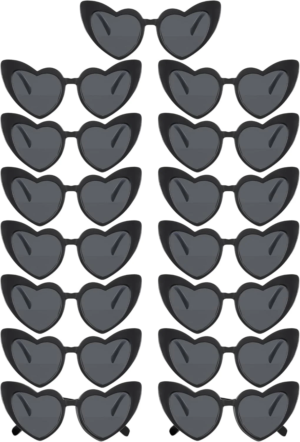 عینک آفتابی قلبی Flutesan، 15 جفت، عینک آفتابی قلبی شکل، لوازم مهمانی مجردی برای زنان