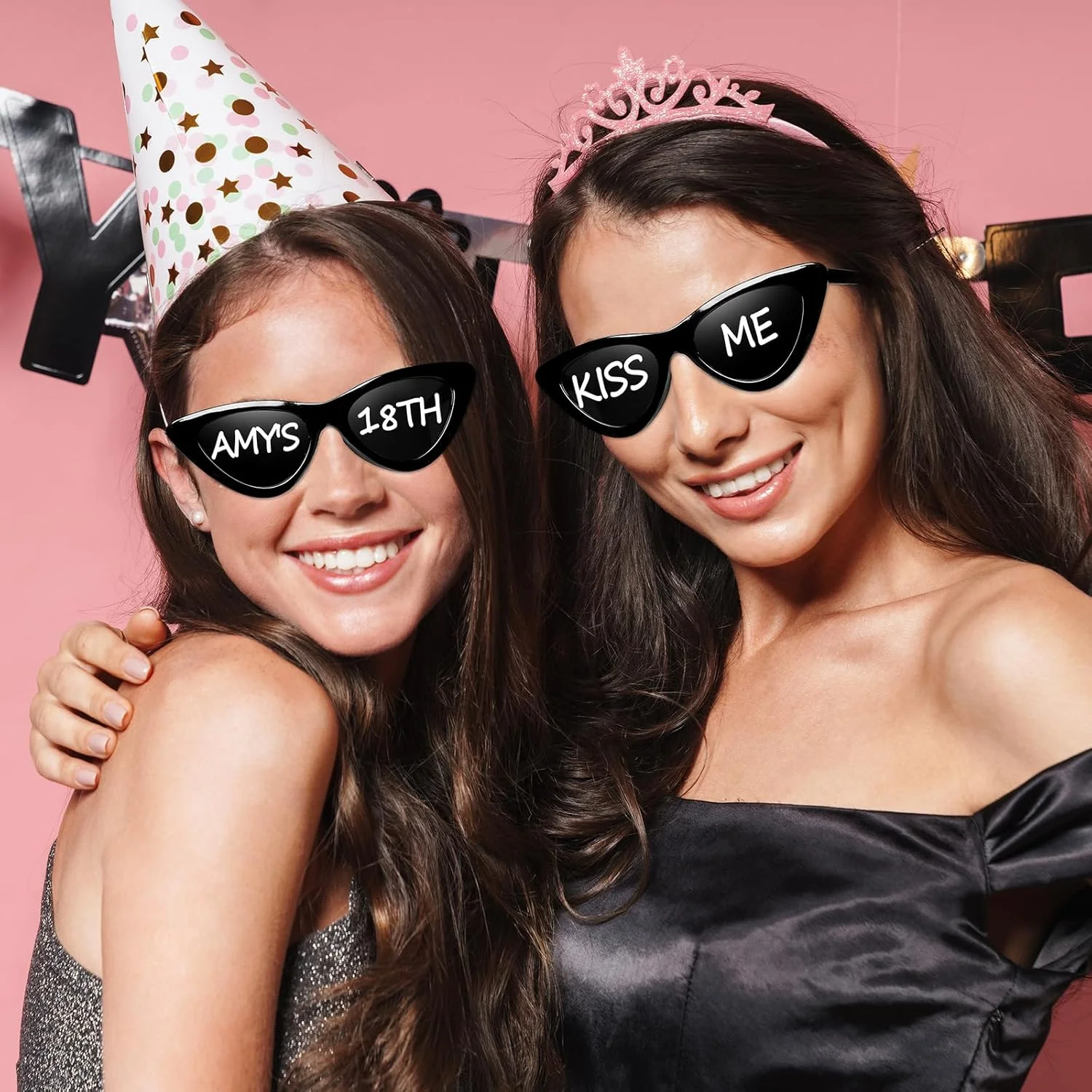 فلوتسان 12 عدد عینک آفتابی شخصی سازی شده عروسی، عینک آفتابی عمده فروشی طرح چشم گربه ای سفارشی با 4 قلم رنگ برای گیفت های مهمانی سفارشی