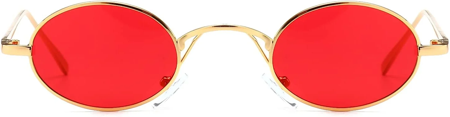 عینک آفتابی گرد کوچک وینتیج FEISEDY، فریم فلزی باریک یکپارچهسازی با سیستمعامل، رنگهای آبنباتی B2422