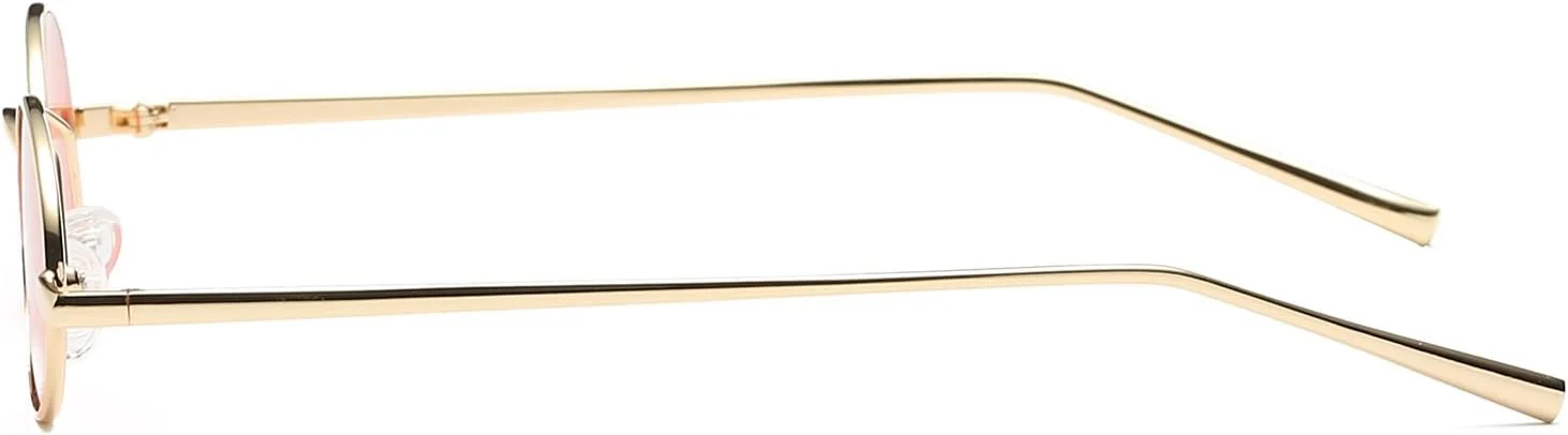 عینک آفتابی گرد کوچک وینتیج FEISEDY، فریم فلزی باریک یکپارچهسازی با سیستمعامل، رنگهای آبنباتی B2422