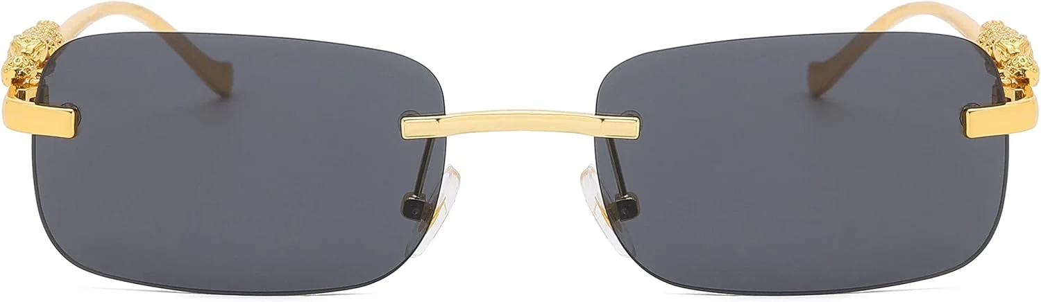 عینک آفتابی بدون فریم بزرگ و بدون لبه فلاولس برای زنان و مردان، عینک های مستطیلی بدون فریم