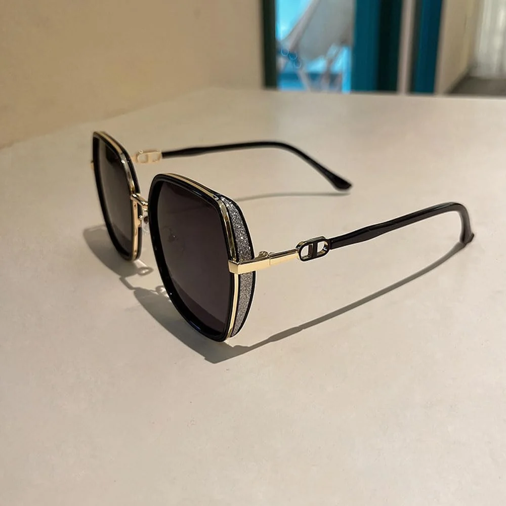 عینک آفتابی پلاریزه Goodern برای زنان و مردان، عینک آفتابی سبک وزن مسافرتی ضد آفتاب، عینک آفتابی بزرگ قاب دار قابل حمل یونیسکس، عینک آفتابی محافظ مد روز، عینک آفتابی ماهیگیری کمپینگ در فضای باز - مشکی