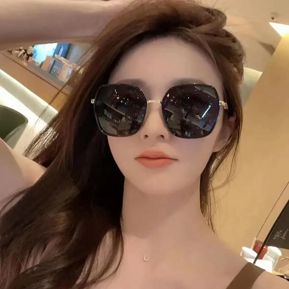 عینک آفتابی پلاریزه Goodern برای زنان و مردان، عینک آفتابی سبک وزن مسافرتی ضد آفتاب، عینک آفتابی بزرگ قاب دار قابل حمل یونیسکس، عینک آفتابی محافظ مد روز، عینک آفتابی ماهیگیری کمپینگ در فضای باز - مشکی