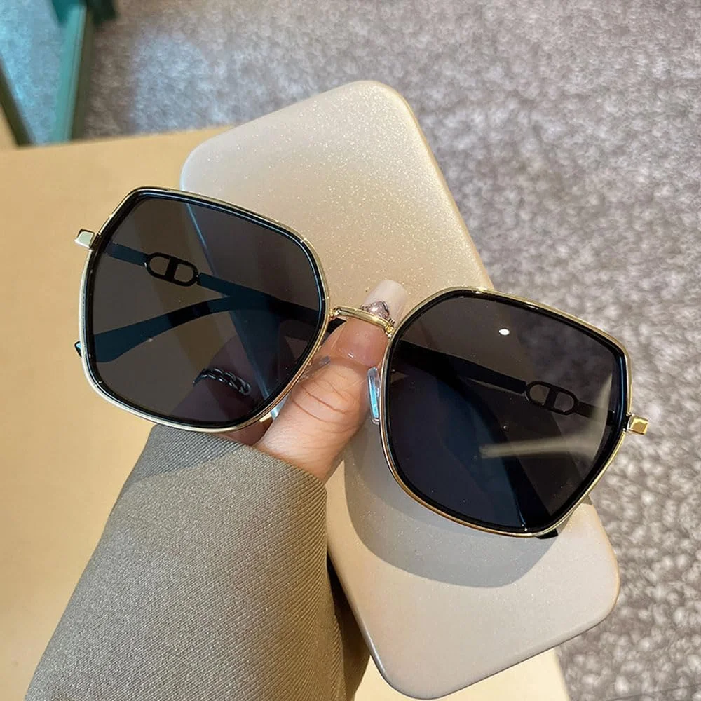 عینک آفتابی پلاریزه Goodern برای زنان و مردان، عینک آفتابی سبک وزن مسافرتی ضد آفتاب، عینک آفتابی بزرگ قاب دار قابل حمل یونیسکس، عینک آفتابی محافظ مد روز، عینک آفتابی ماهیگیری کمپینگ در فضای باز - مشکی