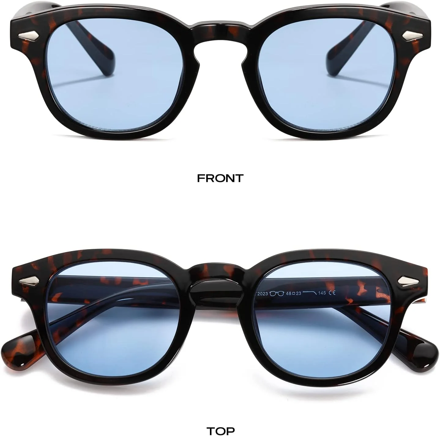 عینک آفتابی گرد سبک وینتیج رترو جی‌تند مناسب آقایان و بانوان، عینک آفتابی دایره‌ای مد روز 46 میلی‌متری